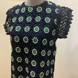 J Crew Floral Crochet Sleeveless Top